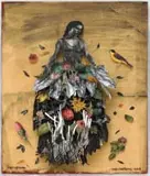 Judy Woodborne, Persephone, paper constrcution and mixed media on board