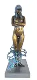 Johan Steyn, Sea of Words, 2024, bronze, on stainless steel base