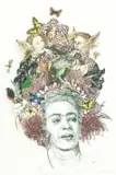 Fiesta – Portrait of Frida Kahlo by Judy Woodborne, paper construction and mixed media on paper, offered Oct 2024