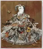 Judy Woodborne, Daphne, paper construction and mixed media on board