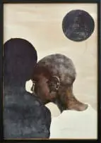 Thehetso by Nonceba Thami Dwanya, gouache and ink on masonite board, sold Oct 2024