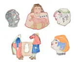 Kevin Collins, A Donkey at Dusk; Donkey Dreaming; Desire of a Donkey; Discussing the Donkey; Jenny and Her Jenny, five