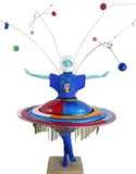 Haidee Nel, Bekind, 2024, wood, carbon steel, cast iron, bronze, diamond, 9 carat gold, ploymarble, polymer clay