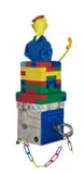Haidee Nel, Hoofmeisie (Head Girl), 2024, wood, polymarble, recycled plastic, playing blocks and polymer clay