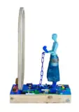 Haidee Nel, Seun in die Binne Wêreld (Seun in the Inner World), 2024, wood, polymarble, recycled lego blocks and 6mm shatterproof glass
