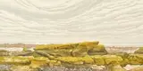 Kristen McClarty, Yellow Rocks on a Tuesday Morning, woodcut on Abaca 12gsm paper