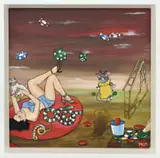 Martine Margoles, Miss Play, 2024, acrylic on canvas board
