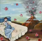 Martine Margoles, Miss Communication, 2024, acrylic on canvas board