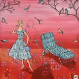 Martine Margoles, Miss Print, 2024, acrylic on canvas board