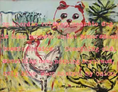 Magda van der Vloed, History 101:1881, acrylic on board in an antique frame