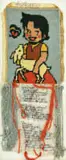 Nelia Andrag, My Bokkie, 2024, mixed media, oil, hand and machine emboidery, cotton and felt