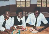 Rick Baloyi, Farewell, soft pastels on soft pastelmat paper