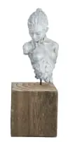 Sandro Trapani, Aethereus, 2023, polymarble, on a wooden base