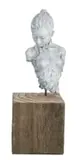 Sandro Trapani, Aethereus, 2023, polymarble, on a wooden base