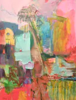 Teresa Truda, Destinations, 2024, acrylic and ink on canvas