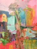 Teresa Truda, Destinations, 2024, acrylic and ink on canvas