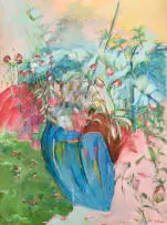 Teresa Truda, Stoep Matters, 2024, acrylic and ink on canvas