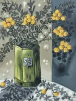 Zonia Nel-Scheffer, Everlasting Fynbos in Vase, oil on canvas