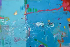 Zolile Phetshane, Mysteries of Waters, oil and acrylic on canvas