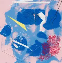 Mongezi Ncaphayi, Abstract, colour screenprint on paper