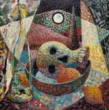 Nicolaas Maritz, Still Life with Skull, oil on board