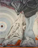 Armando Baldinelli, Abstract Landscape with Nude, colour lithograph on paper