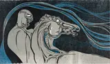 Cecil Skotnes, He Borrows the Dairy's Horse, from the White Monday Disaster, colour woodcut on paper