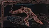 Cecil Skotnes, The Gunner Makes Land, from White Monday Disaster, colour woodcut on paper