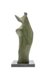 Edoardo Villa, Figure, bronze with a verdigris patina on a granite base