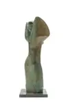 Edoardo Villa, Heraldic Figure I, bronze with a verdigris patina, on a granite base