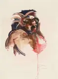 Cecil Skotnes, Death of Shaka, watercolour on paper