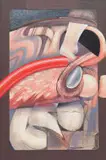 Mark Enslin, Organic Abstract Composition, oil on board
