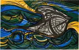 Cecil Skotnes, The Jone Thomas Capsizes, from White Monday Disaster, colour woodcut on paper