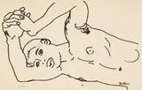 Reclining Figure by Walter Battiss, screenprint on paper, sold Oct 2024