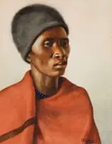 Constance Helen Greaves, Portrait of a Man, watercolour on paper