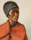 Constance Helen Greaves, Portrait of a Man, watercolour on paper