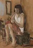 Douglas Portway, Woman Stitching