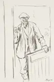 François Krige, Krisjan in Doorway, charcoal on paper