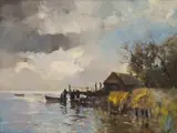 Loch Vaal by Errol Boyley, oil on board, offered Oct 2024