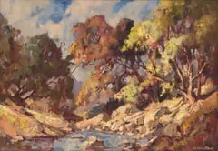 Johannes Oldert, Kloof, Natal, oil on canvas laid down on board