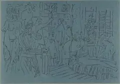 Stanley Pinker, The Artist's Studio, colour screenprint on paper