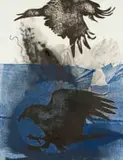 Bevan de Wet, Bird of Prayer III, monotype on paper