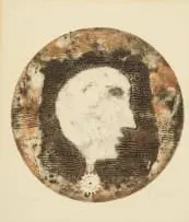 James Coignard, Untitled (Head in Profile), carborundum etching on paper