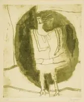 James Coignard, Untitled (Abstract Figure), carborundum etching on paper