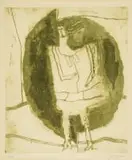 James Coignard, Untitled (Abstract Figure), carborundum etching on paper