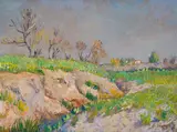 Landscape by Gregoire Boonzaier, oil on wood panel, sold Oct 2024