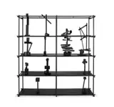 Rodan Kane Hart, Figures and Forms, Shelving Unit II, 12 Key steel sculptures, on a Key steel stand