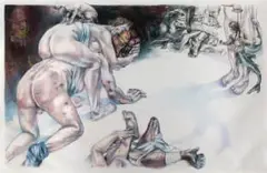 Diane Victor, Games without Frontiers, 1999, pastel on paper