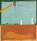 Joburg Street Scene by Kemang Wa Lehulere, 2011, oil on canvas, sold Sep 2024