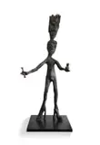 Beezy Bailey, King and Queen, bronze with a brown patina on a metal base